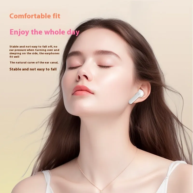 H19 private model mini wireless Bluetooth earbuds in black with noise reduction and charging case