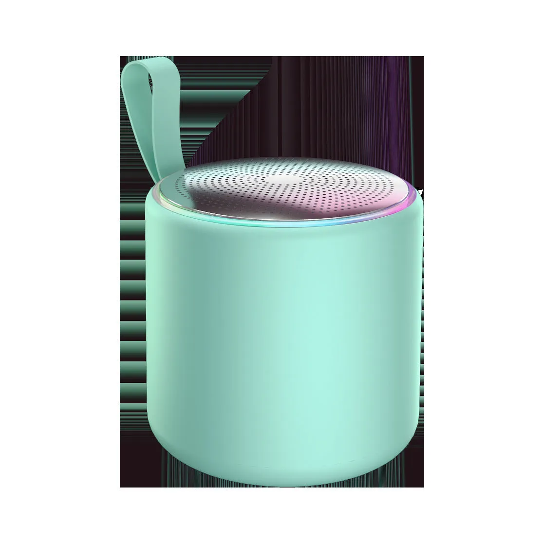 Bluetooth audio mini desktop portable speaker in beige with lithium battery and card insertion slot
