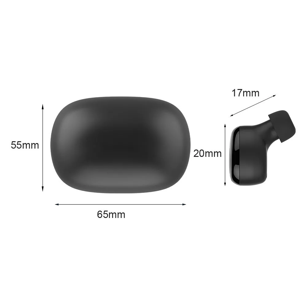 H001 rechargeable Bluetooth digital headset sound amplifier in black for swimming and wading sports made from medical plastic