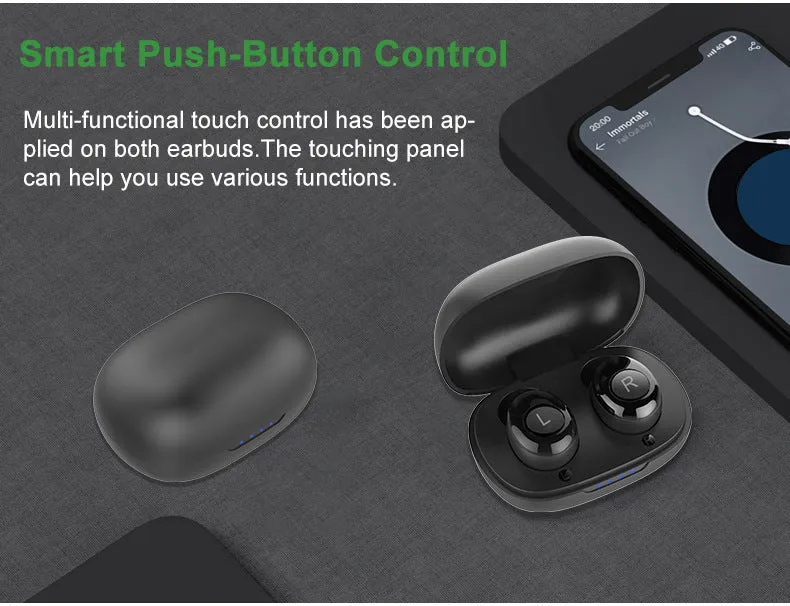 H001 rechargeable Bluetooth digital headset sound amplifier in black for swimming and wading sports made from medical plastic
