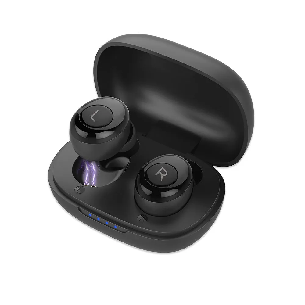 H001 rechargeable Bluetooth digital headset sound amplifier in black for swimming and wading sports made from medical plastic