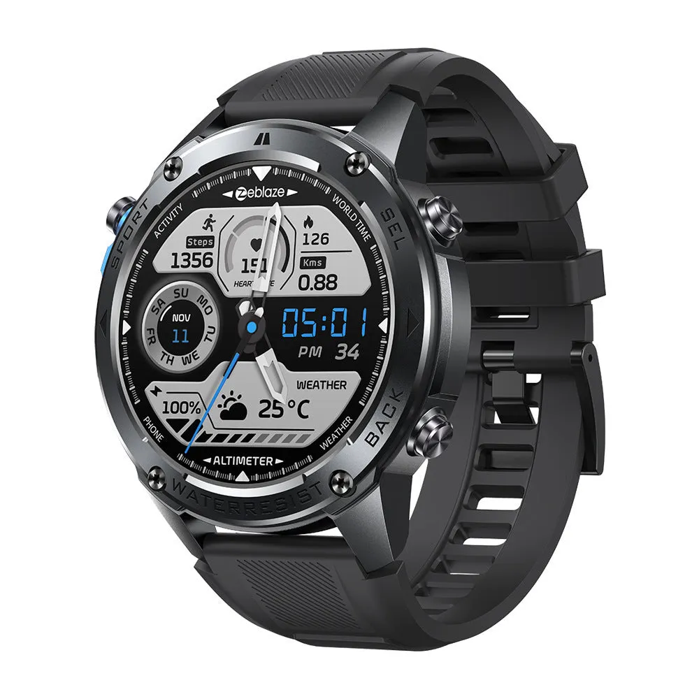 Stratos 2 Ultra GPS smart watch with pressure altimeter, AMOLED screen, black and silver options