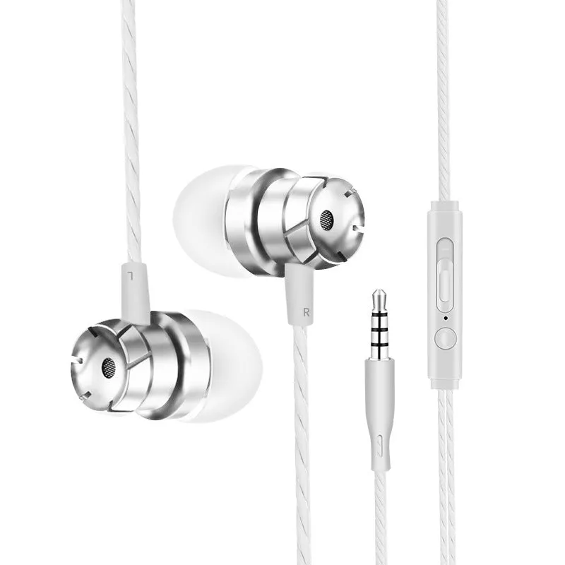 Metal turbo in-ear headphones with 3.5mm plug in black, red, gold, pink or silver colours