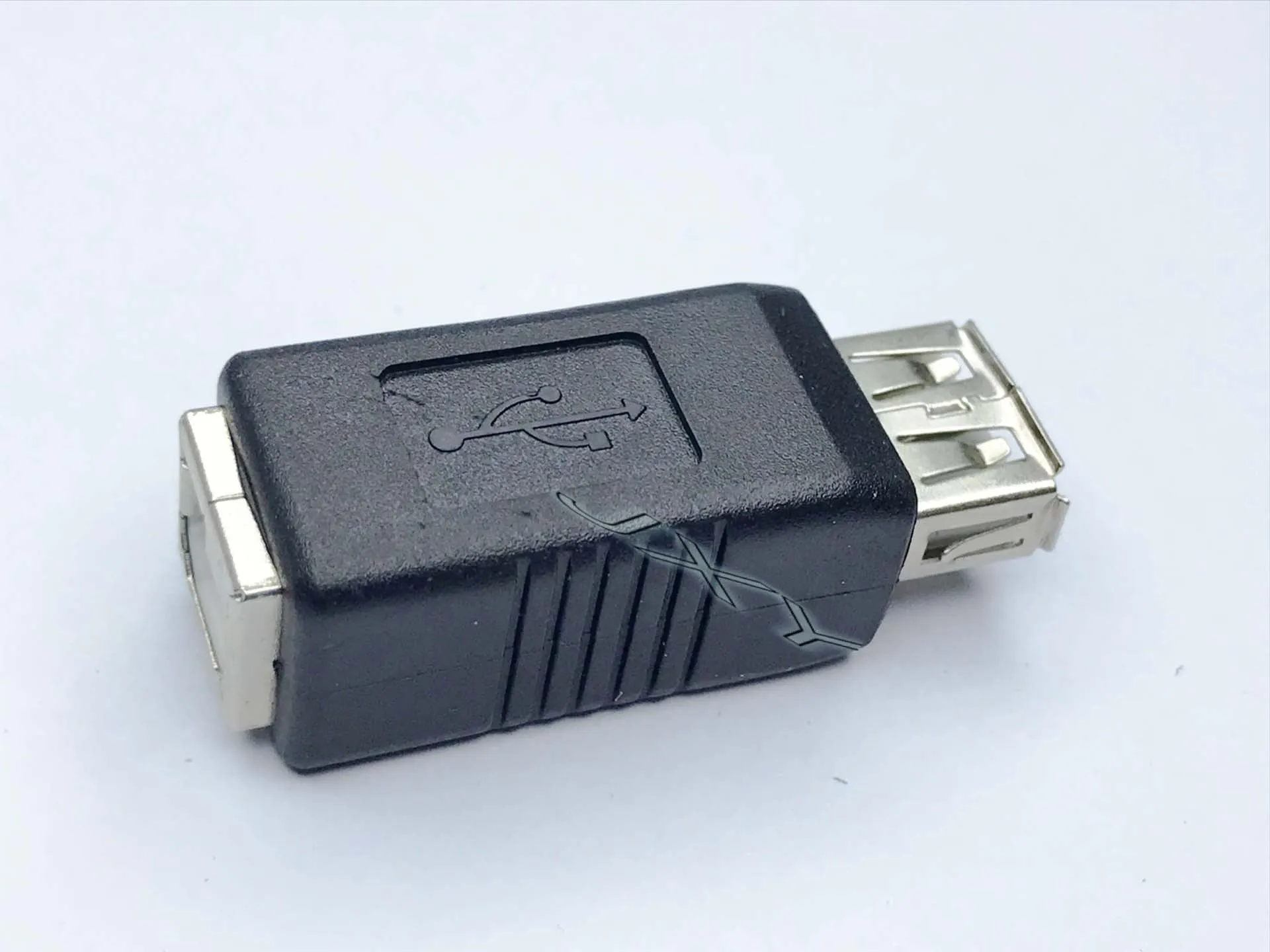 Black male A to female mini Mike converter adapter for audio devices