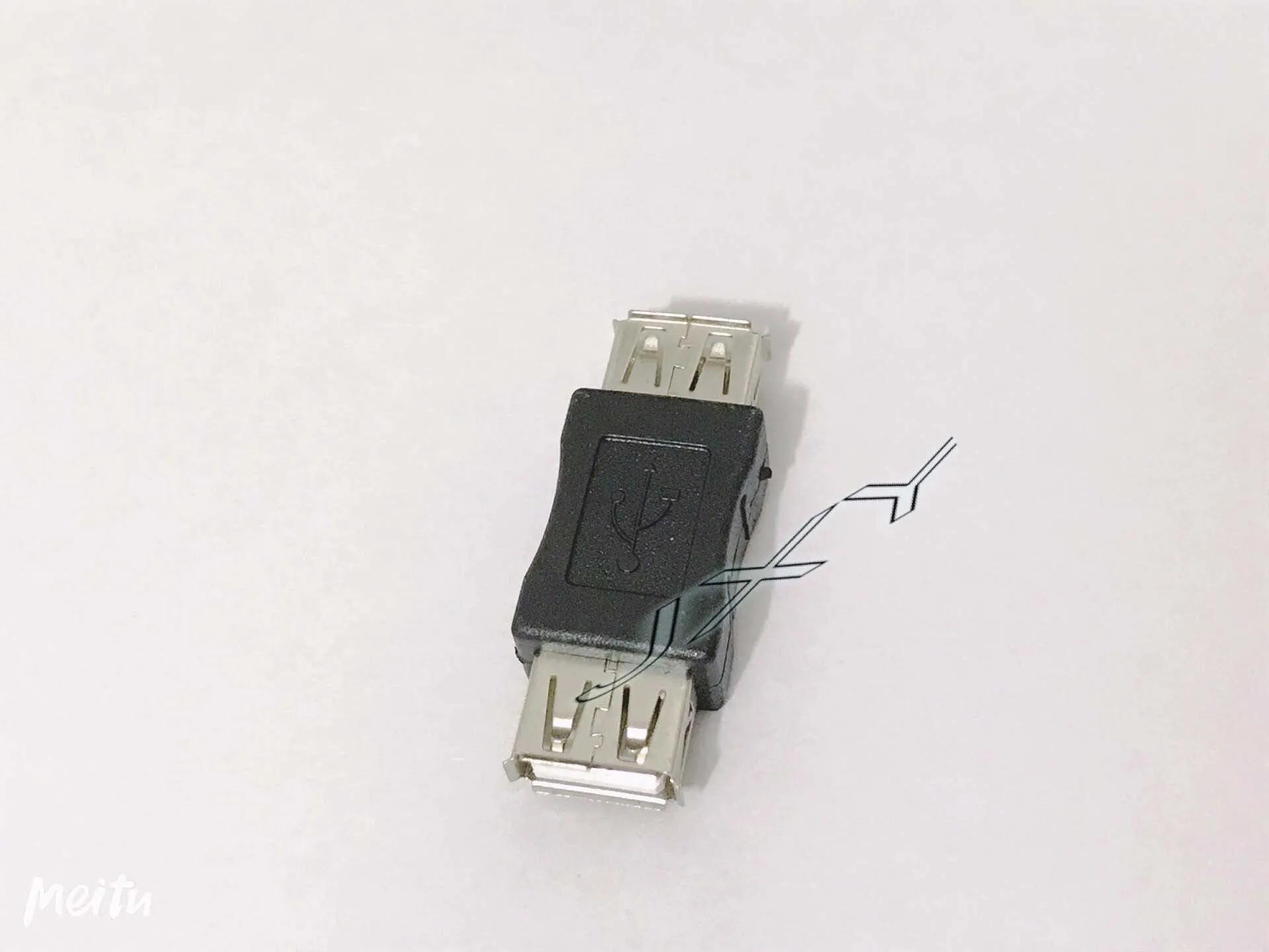 Black male A to female mini Mike converter adapter for audio devices