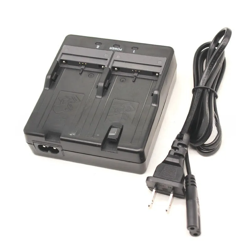 CDC68D dual battery charger for total station instruments with black casing and two charging slots