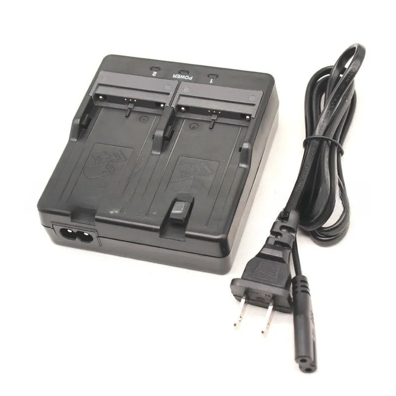 CDC68D dual battery charger for total station instruments with black casing and two charging slots