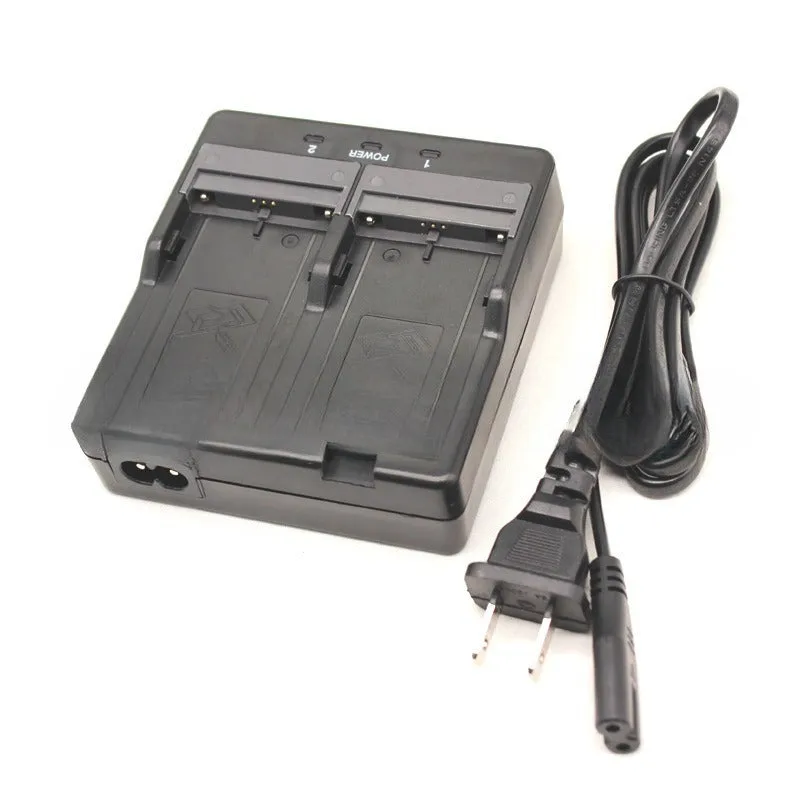 CDC68D dual battery charger for total station instruments with black casing and two charging slots