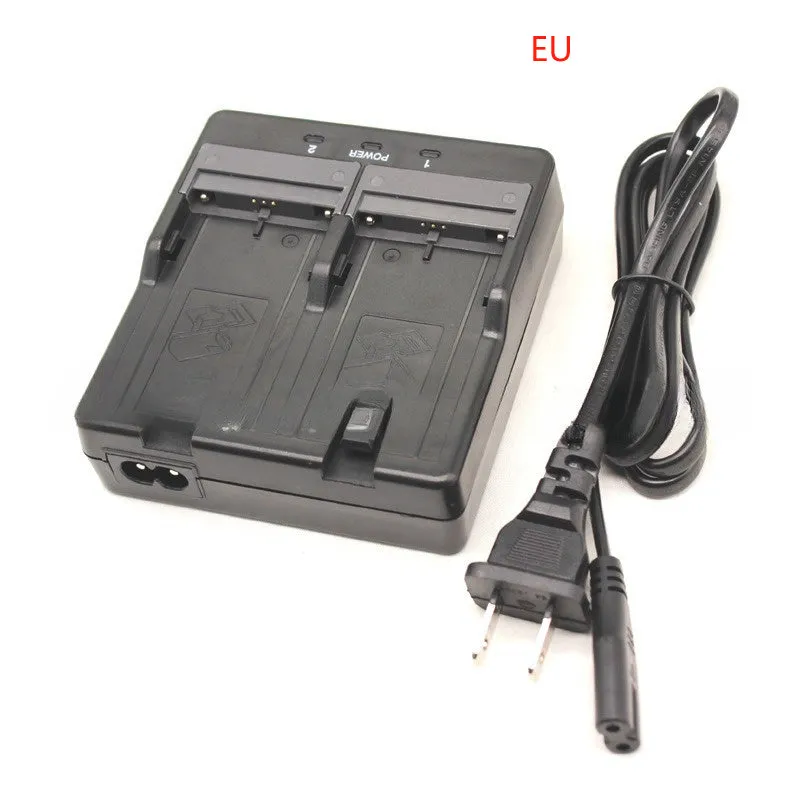 CDC68D dual battery charger for total station instruments with black casing and two charging slots