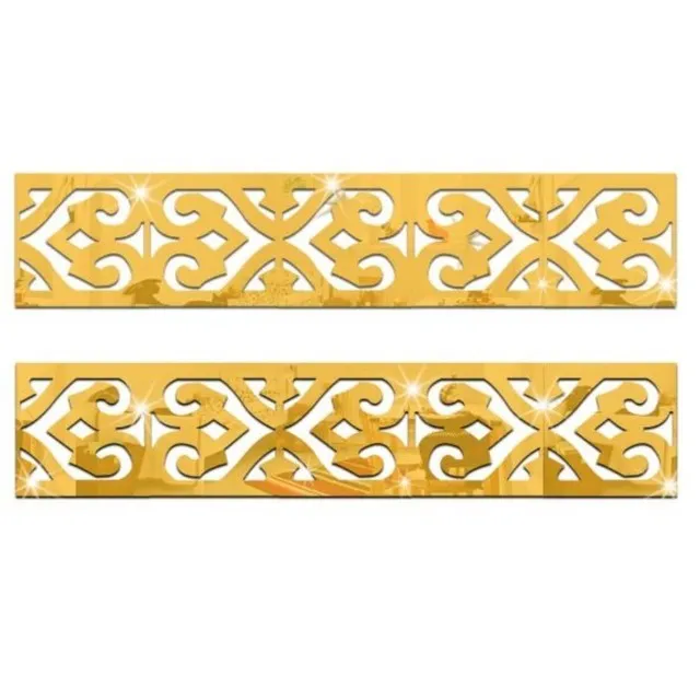 10 acrylic wall mirror stickers 10x10cm self-adhesive with Velcro in assorted colours