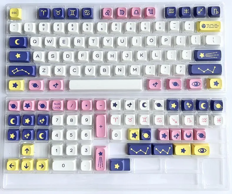Magician Constellation keycap set with 132 XDA height keys featuring a celestial design