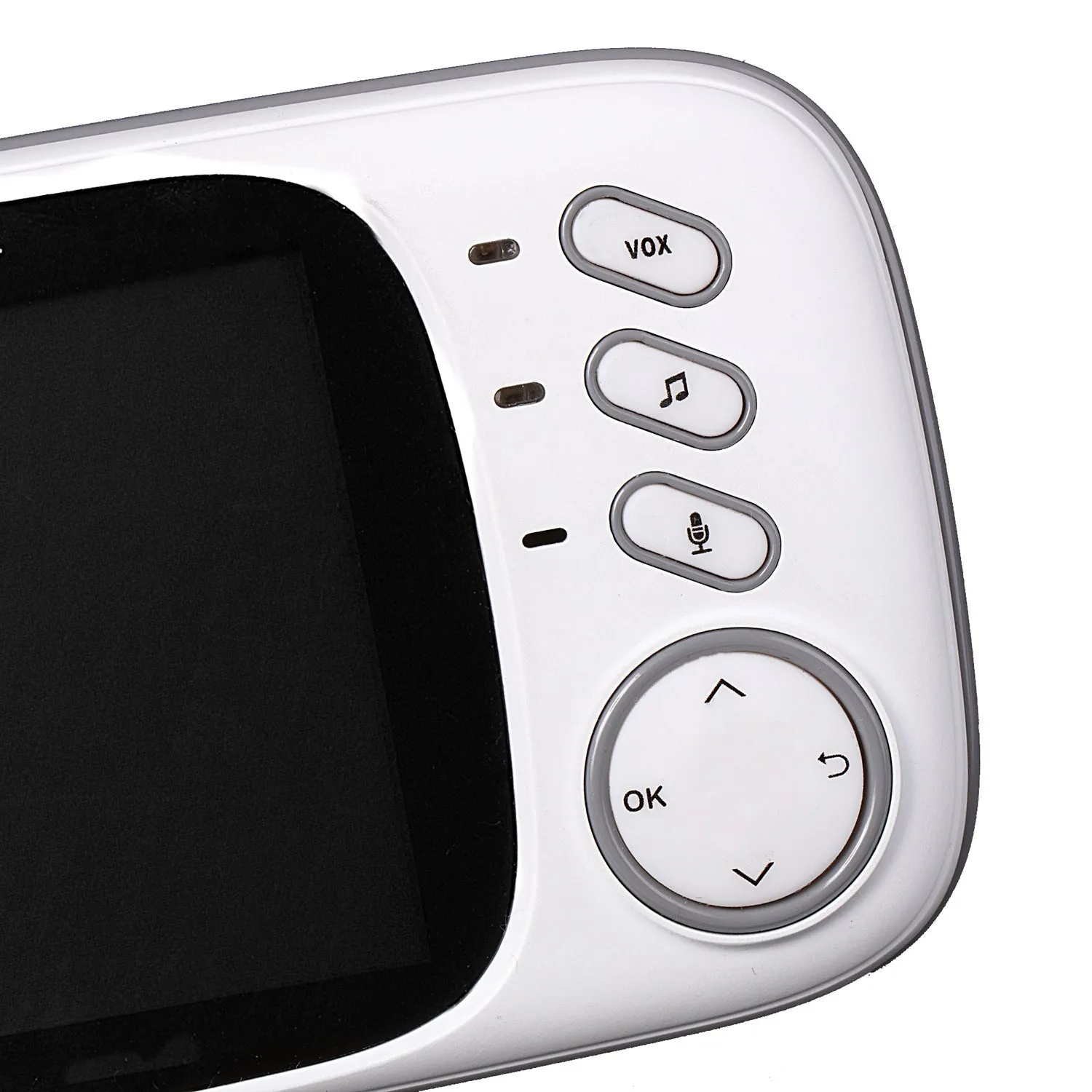 VB603 digital baby monitor showing parent unit with 3.2-inch screen and separate camera unit