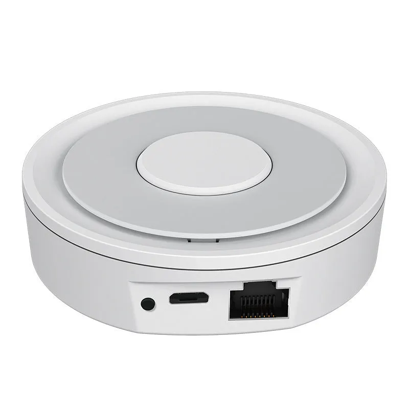 White square ZigBee smart home gateway hub with dimensions 78mm x 78mm.