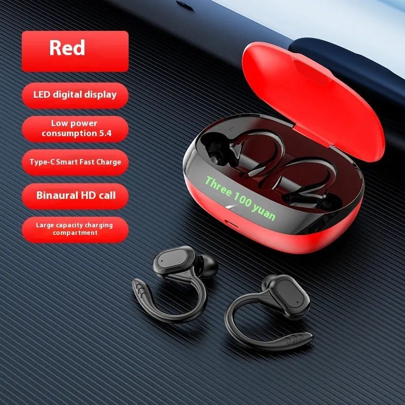M48PRO Bluetooth headset with digital display Type-C in-ear sports style black