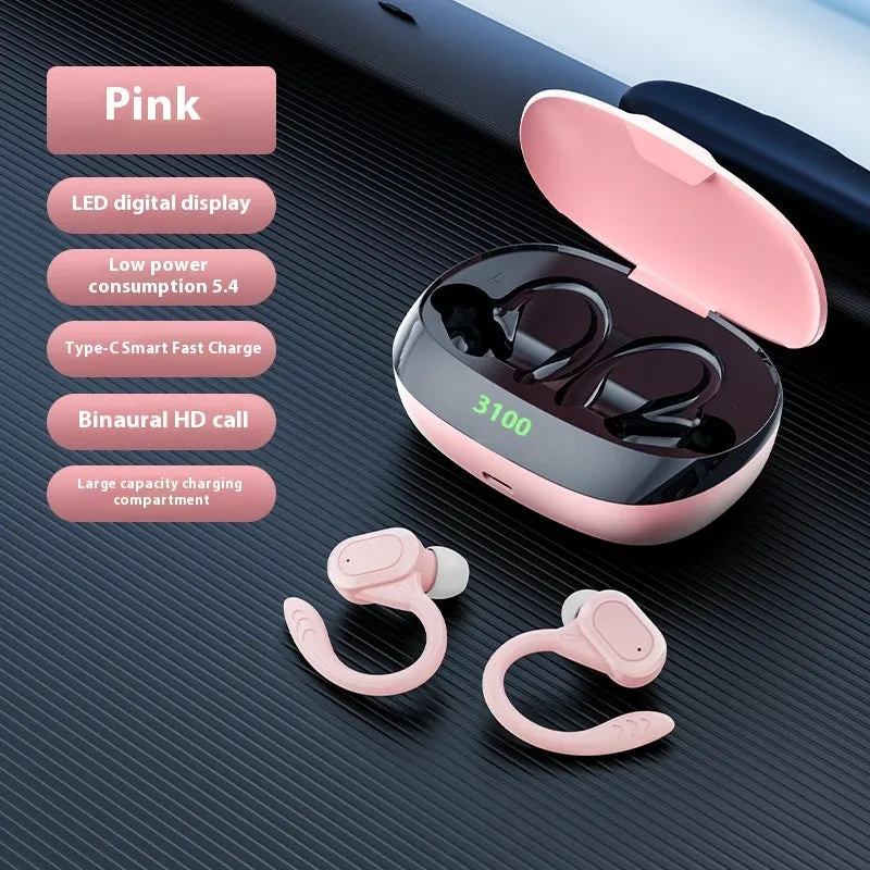 M48PRO Bluetooth headset with digital display Type-C in-ear sports style black