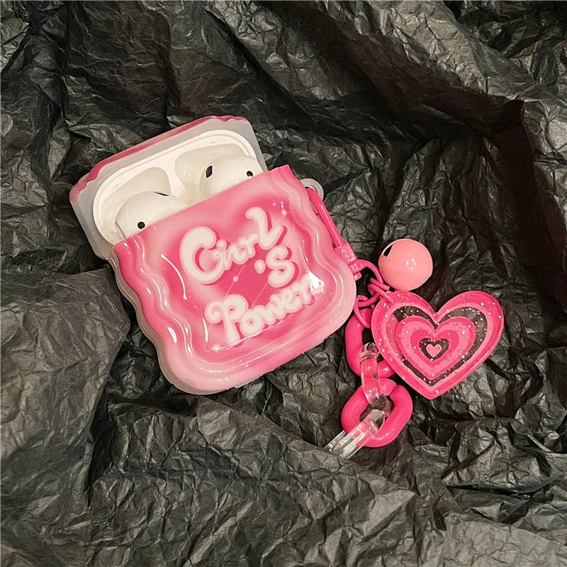 Pink silicone back cover for AirPods charging case