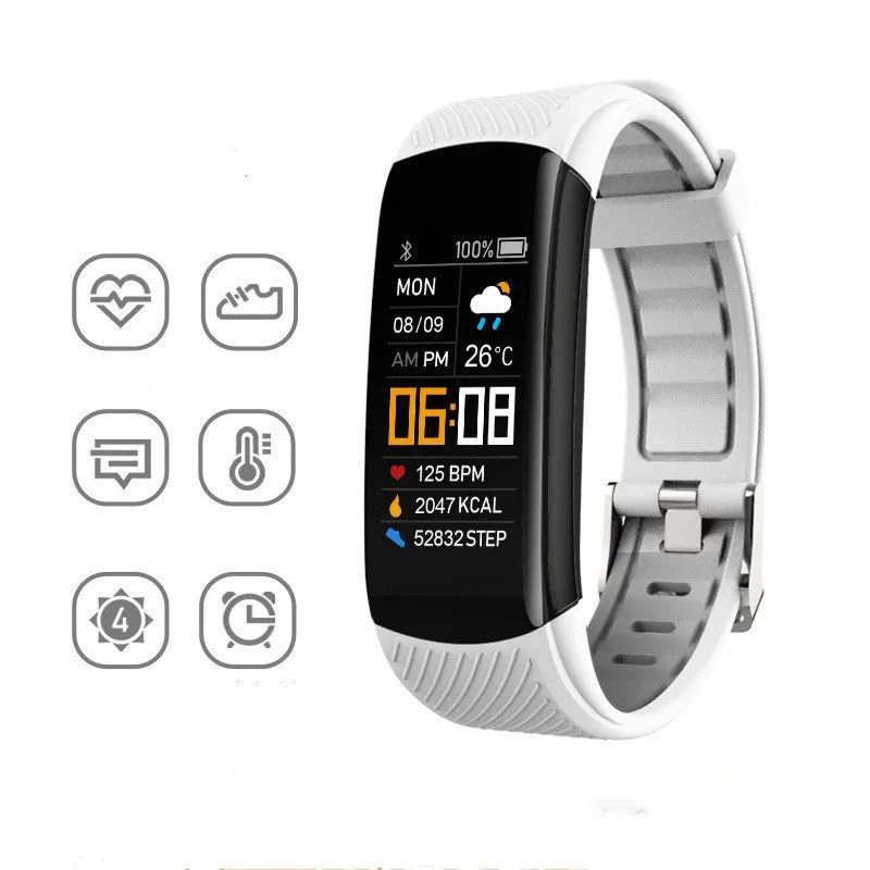 C5S smart fitness bracelet with a black TPU strap and a 0.96-inch touchscreen display.