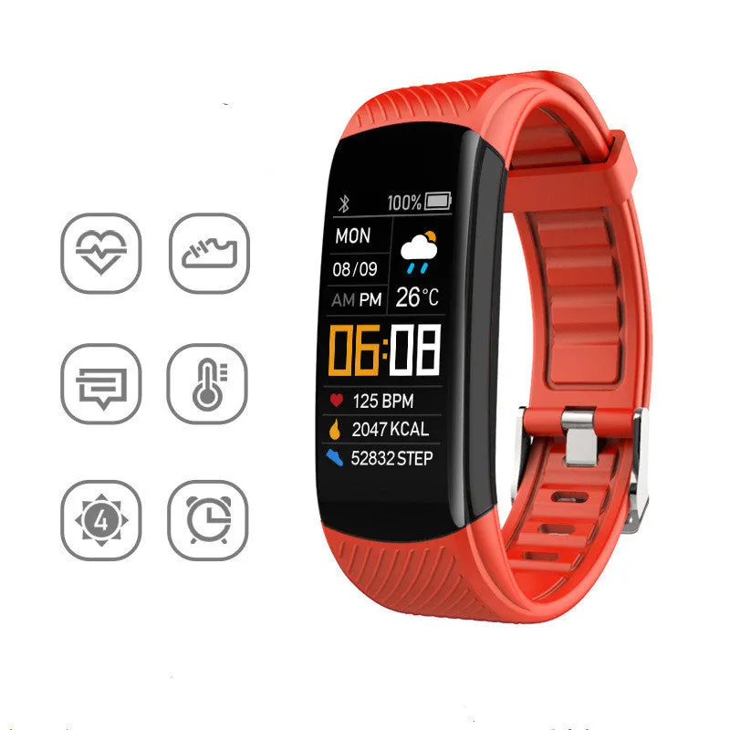 C5S smart fitness bracelet with a black TPU strap and a 0.96-inch touchscreen display.
