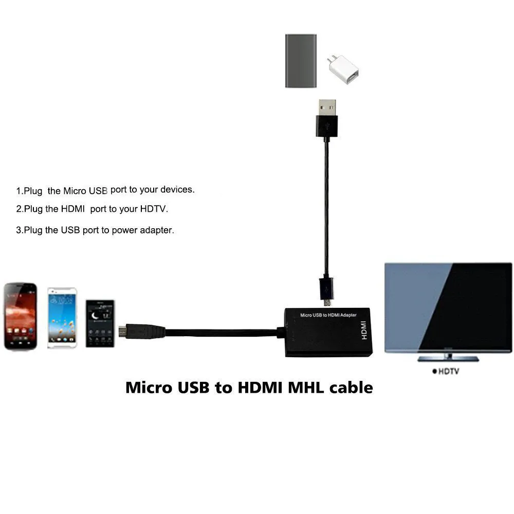 Black HD to HDMI adapter showing male HD connector and female HDMI port