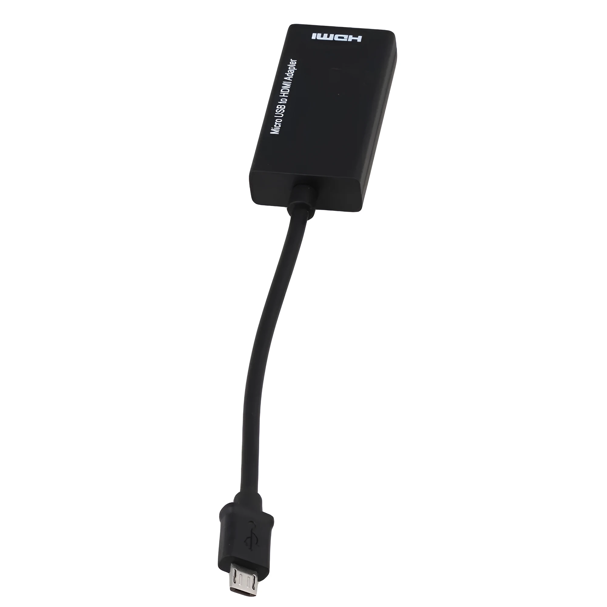 Black HD to HDMI adapter showing male HD connector and female HDMI port