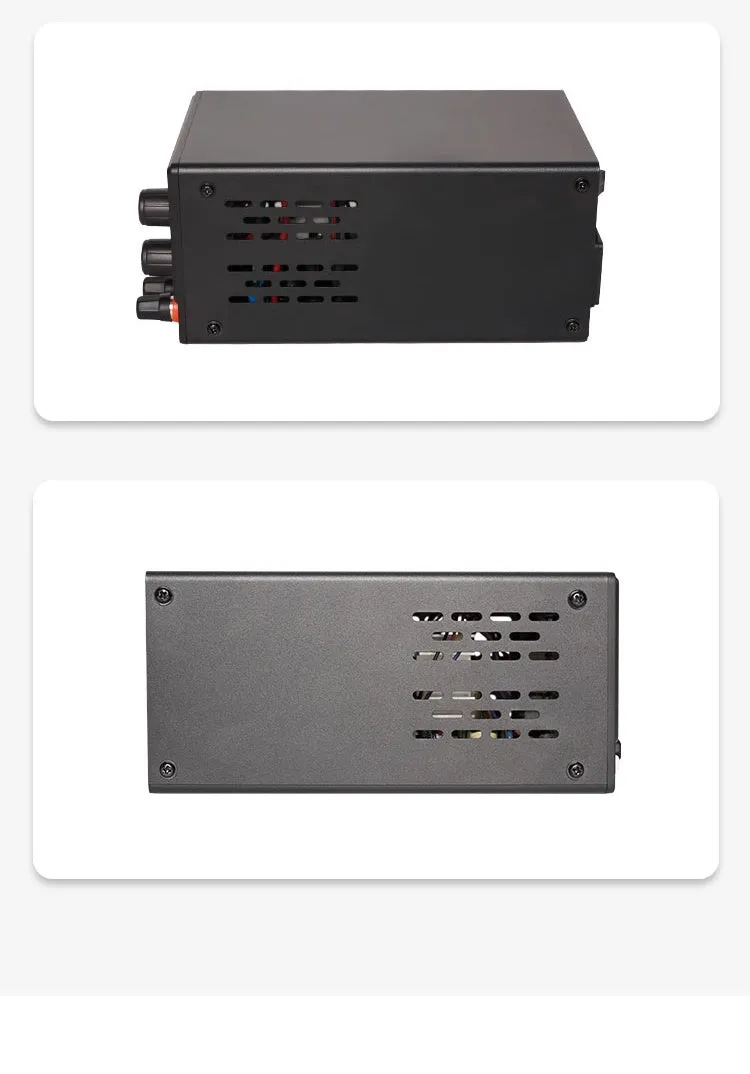 DC regulated power supply 30V 5A 150W with LED display and protection features on workbench