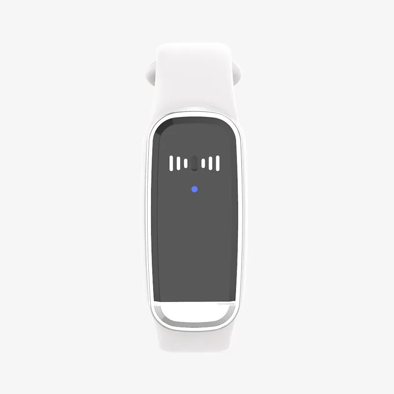 Black and white ultrasonic mosquito repellent bracelet for pregnancy and baby protection with USB charging cable