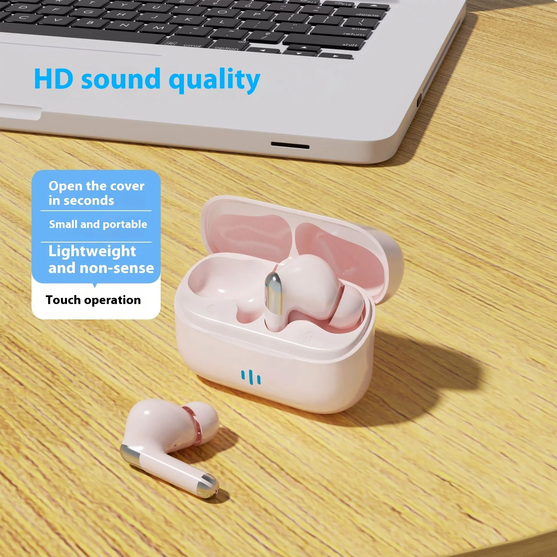 In-ear TWS Bluetooth headset with 15m range, waterproof, voice control, multiple colour options