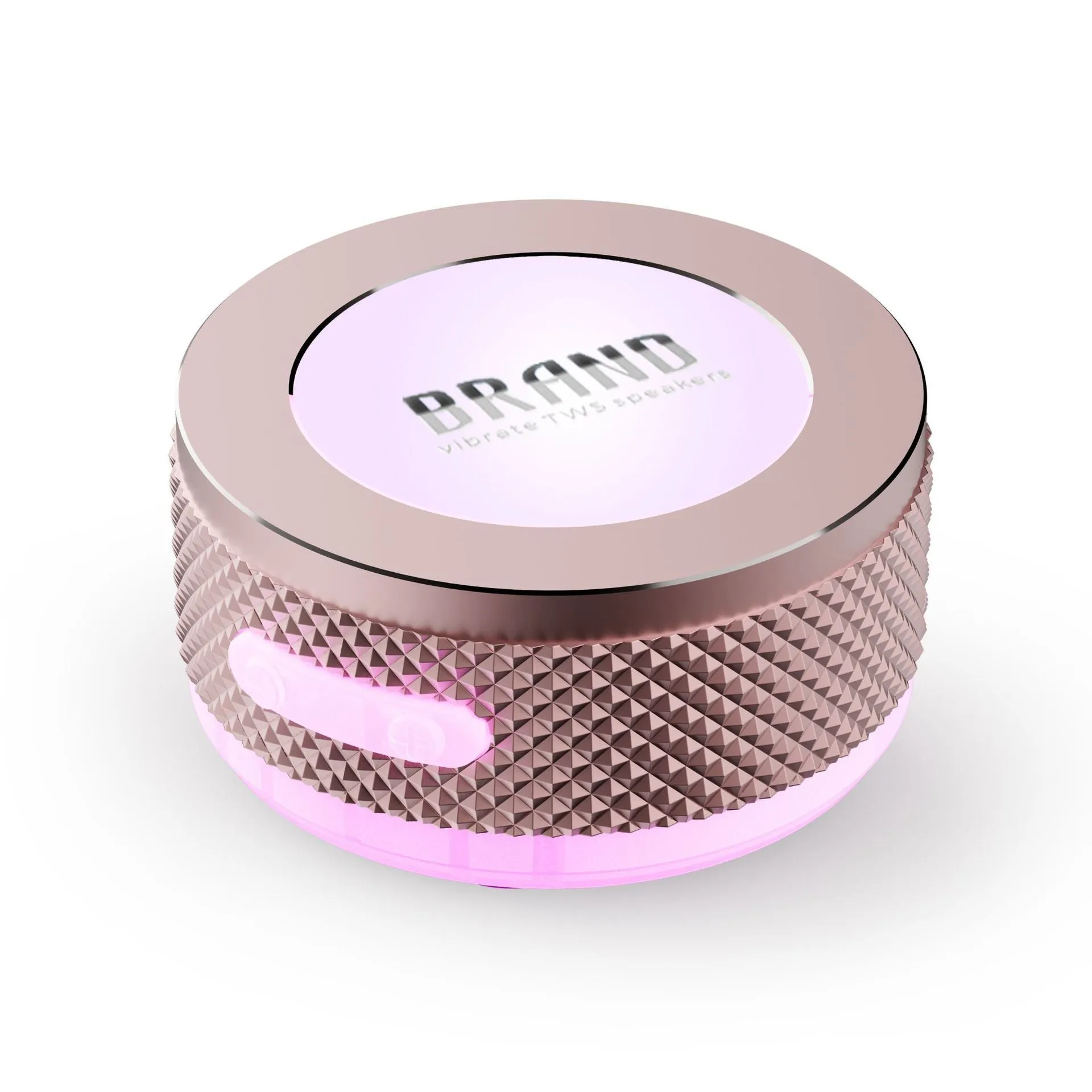Small wireless bone conduction speaker with magnetic suction box and colour LED light in blue