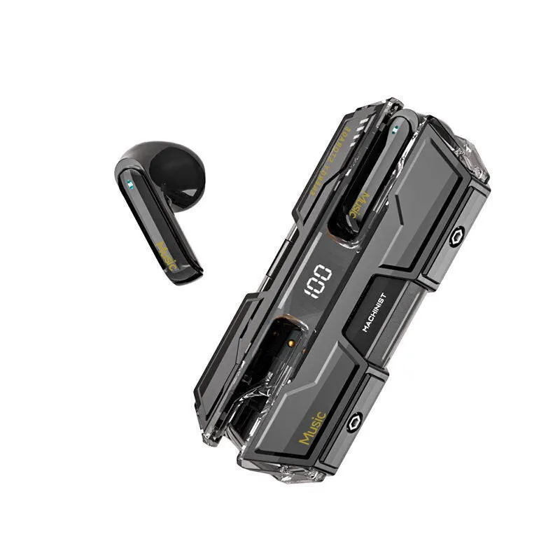 Long Battery Life Armor Bluetooth Headset in casual style with PC ABS build, black colour