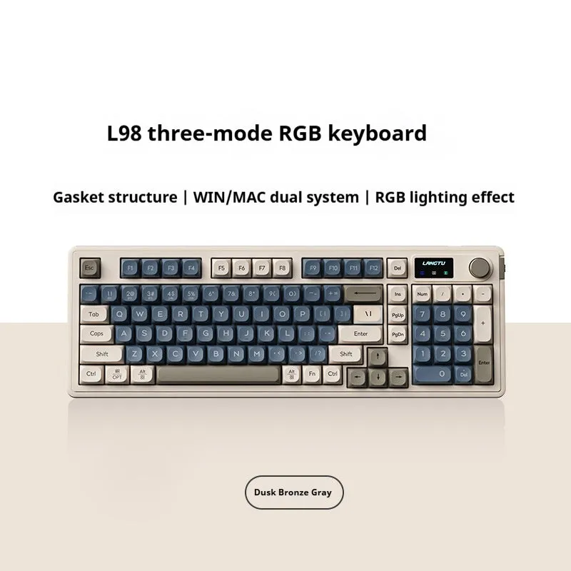 Wired keyboard with RGB light effects in Cream Knight colour, ABS build, 43mm height, 1.5m cable, desktop use