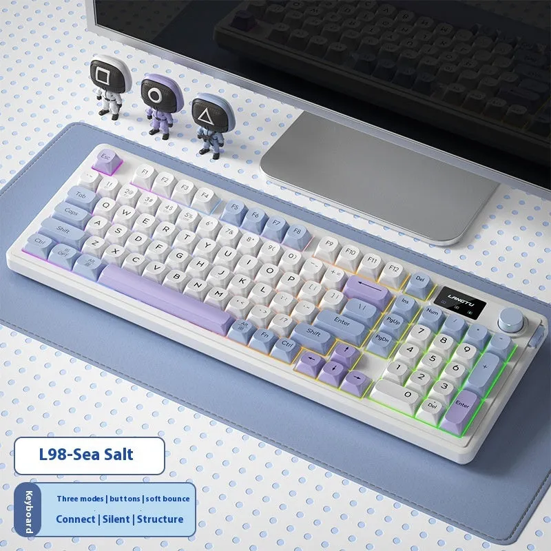 Wired keyboard with RGB light effects in Cream Knight colour, ABS build, 43mm height, 1.5m cable, desktop use