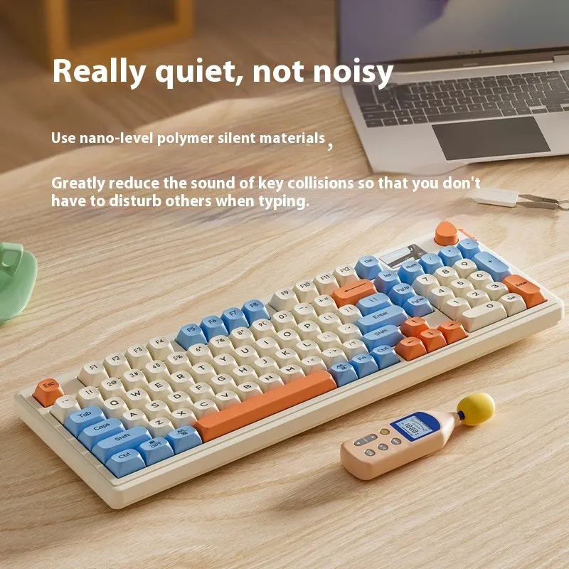 Wired keyboard with RGB light effects in Cream Knight colour, ABS build, 43mm height, 1.5m cable, desktop use