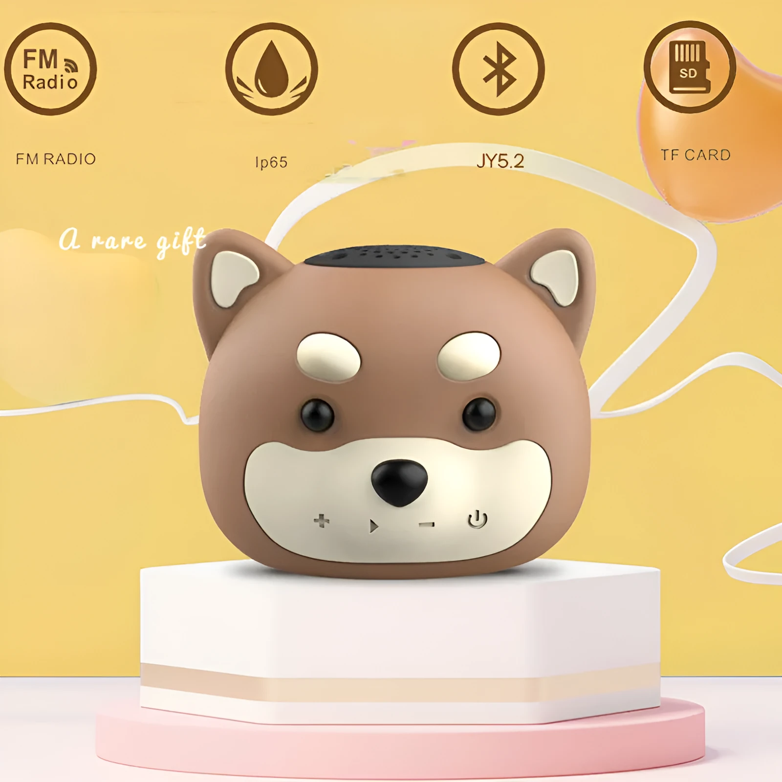 Cartoon cute owl Bluetooth speaker made of ABS silicone in brown colour