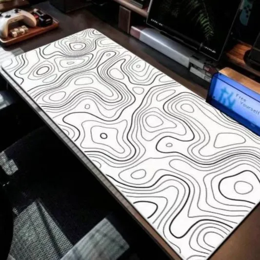 Oversized rectangle mouse mat with US dollar pattern and diatom oil surface in various sizes