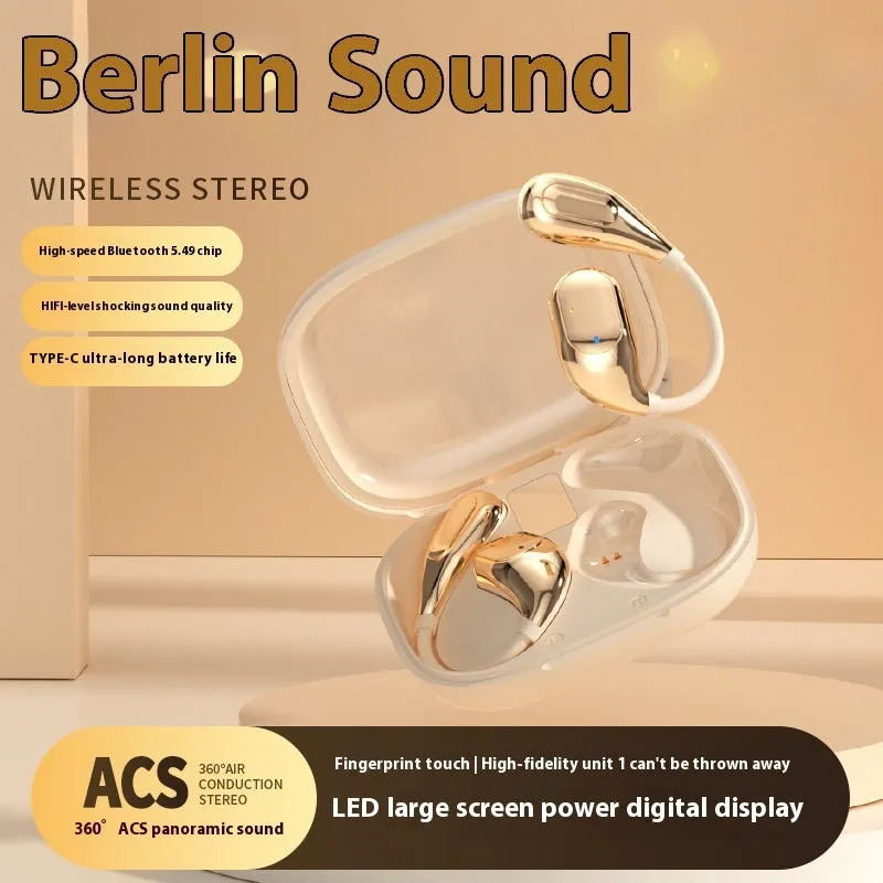 0 sense wear wireless Bluetooth earbuds in black with digital display and breathing light