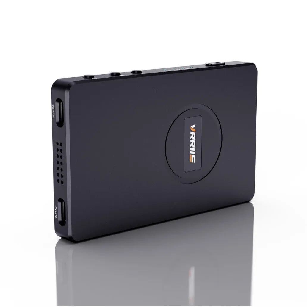 Black ABS rear magnetic selfie display for mobile phone with charging cable