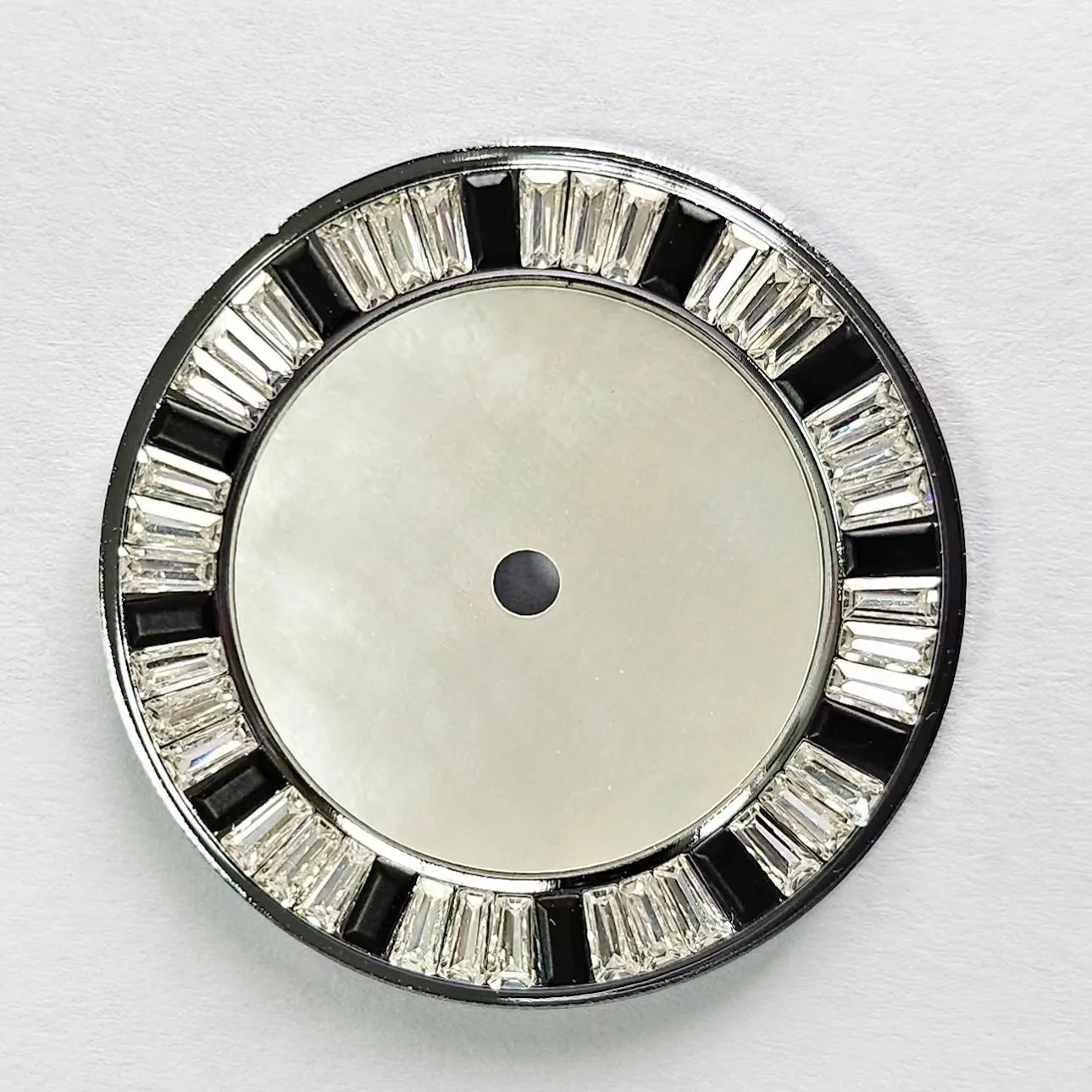 28.5mm stone edge watch dial for NH35 NH36 automatic movements in black