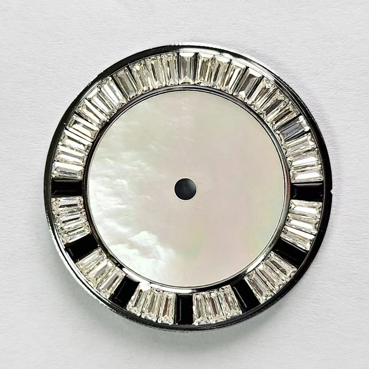 28.5mm stone edge watch dial for NH35 NH36 automatic movements in black