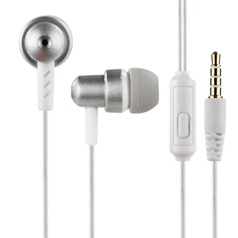 Direct-plug wired in-ear gaming headset with silicone earplugs, braided cable, and built-in microphone in black