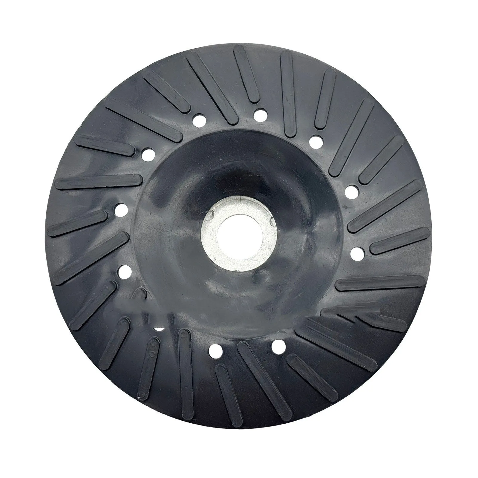 Black steel paper tray polishing disk with 7 inch diameter for high speed metal and wood finishing