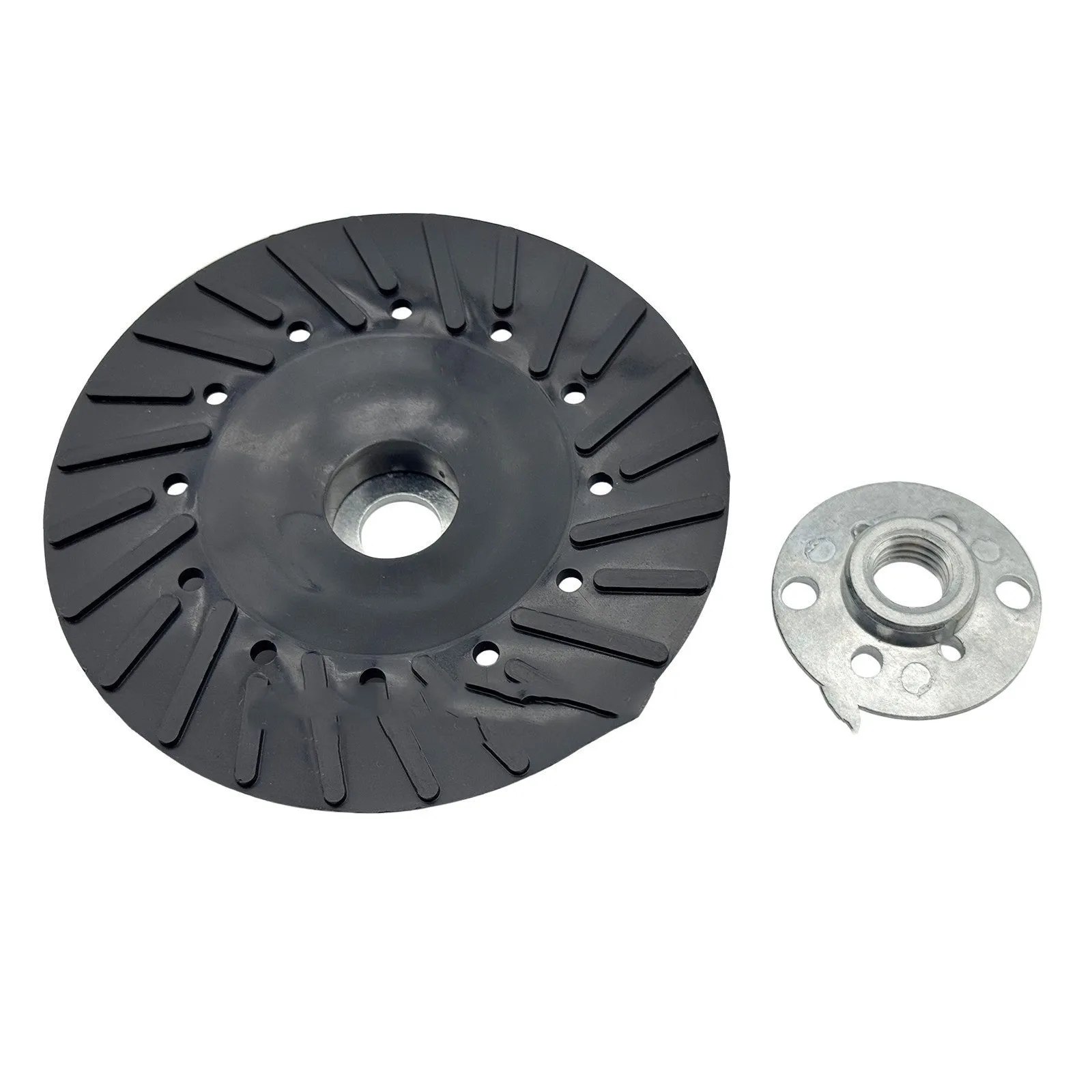 Black steel paper tray polishing disk with 7 inch diameter for high speed metal and wood finishing