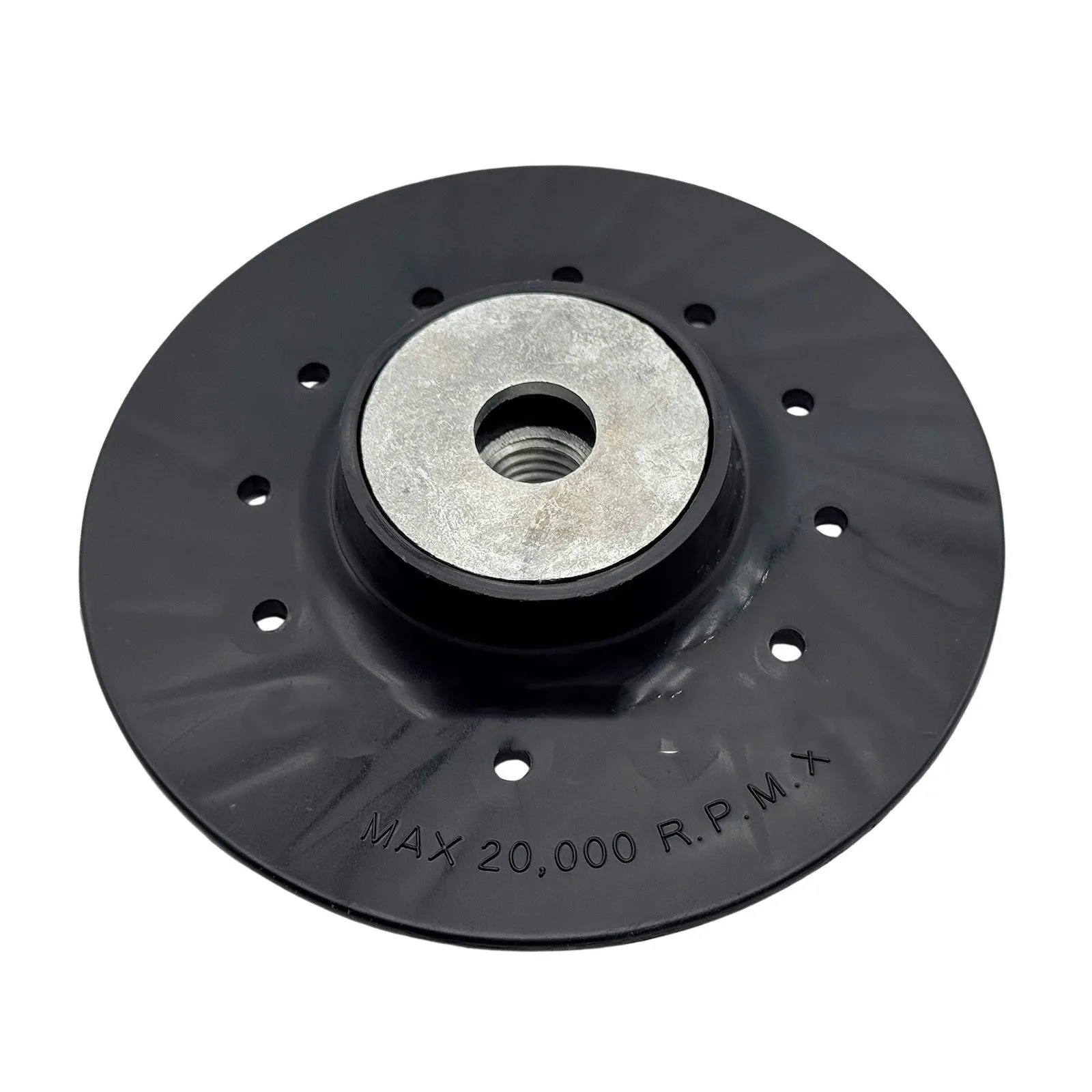 Black steel paper tray polishing disk with 7 inch diameter for high speed metal and wood finishing