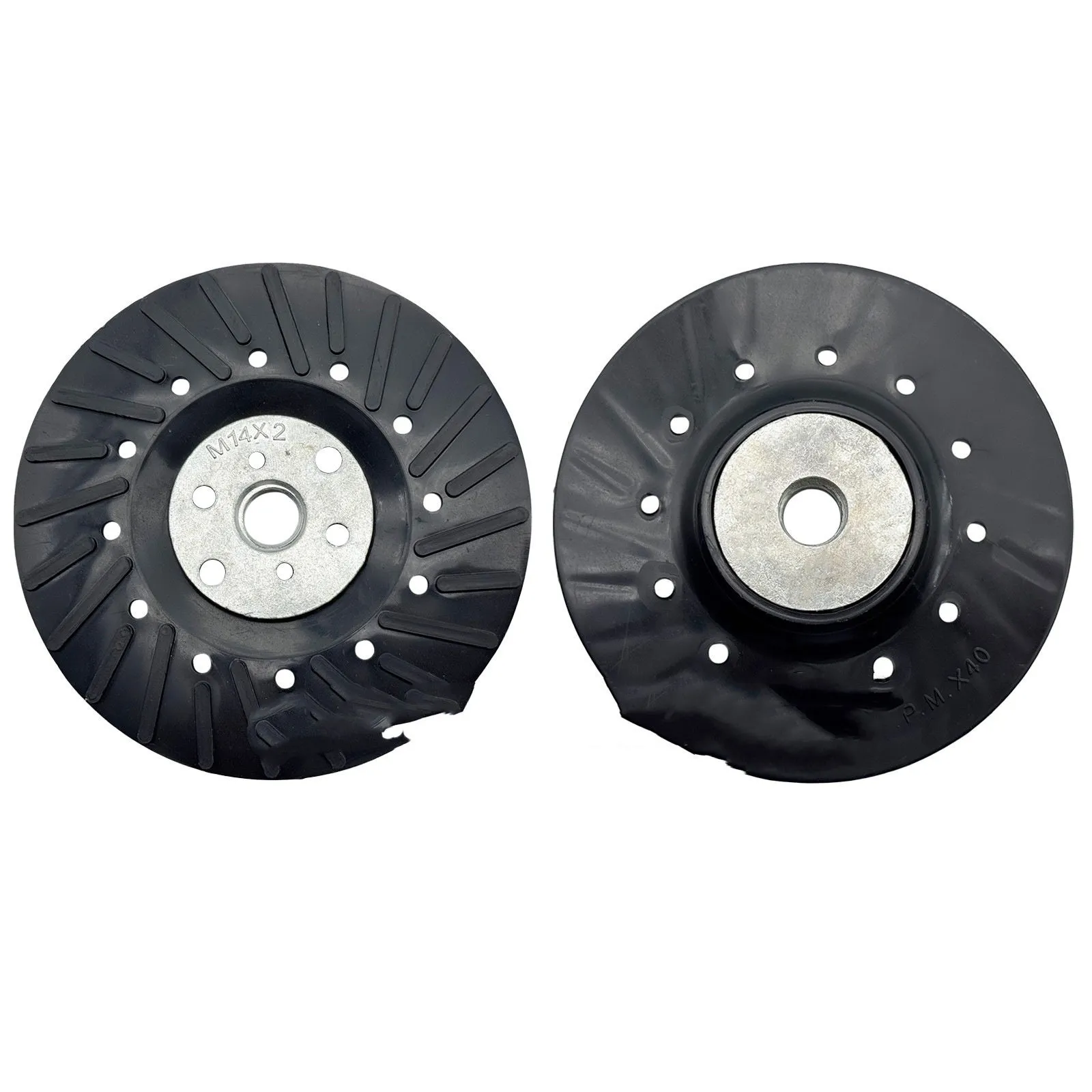 Black steel paper tray polishing disk with 7 inch diameter for high speed metal and wood finishing