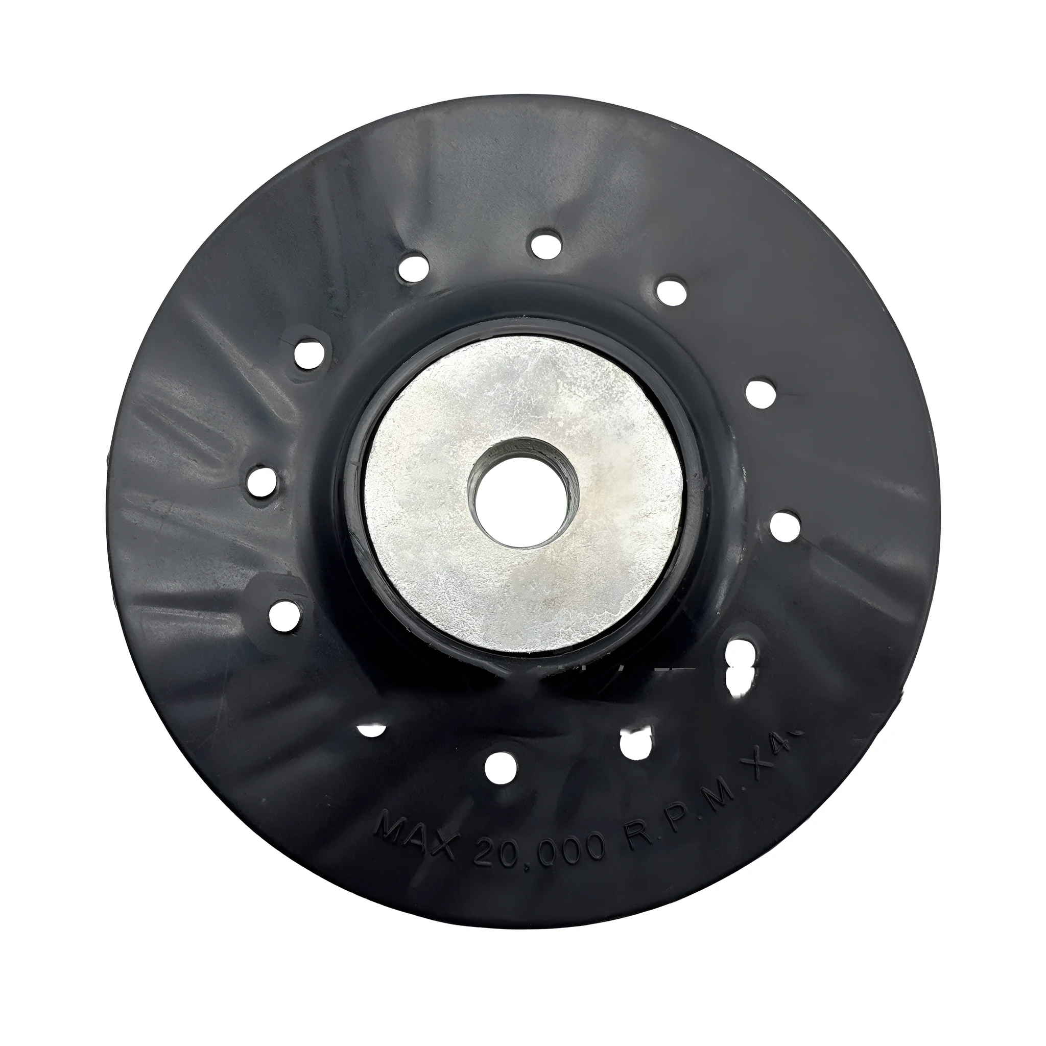 Black steel paper tray polishing disk with 7 inch diameter for high speed metal and wood finishing