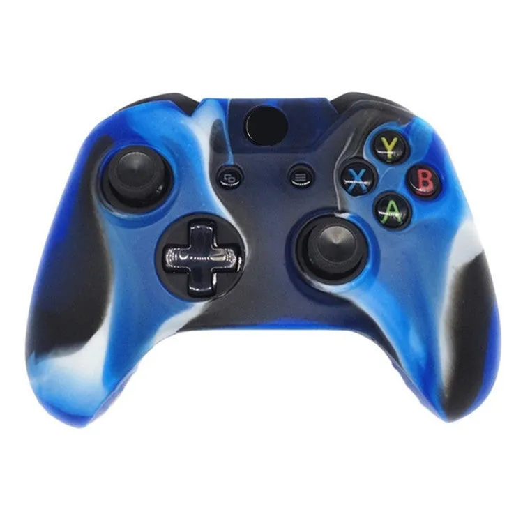 Xbox One controller with a soft, transparent silicone protective case in various colour options.