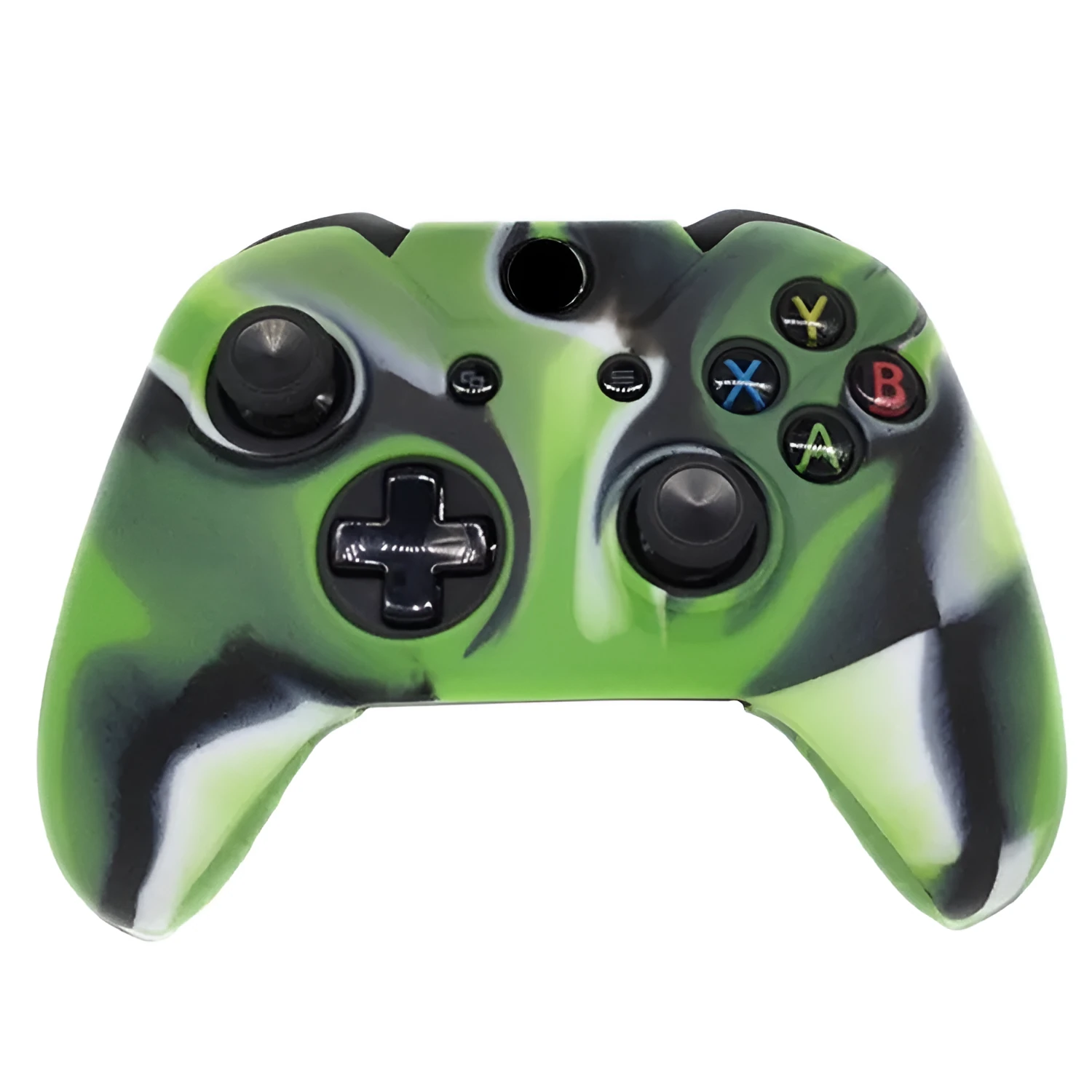 Xbox One controller with a soft, transparent silicone protective case in various colour options.