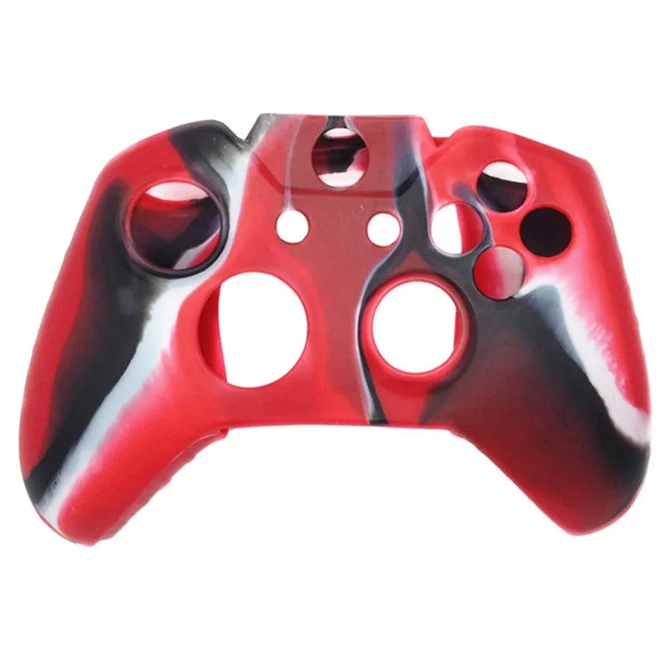Xbox One controller with a soft, transparent silicone protective case in various colour options.