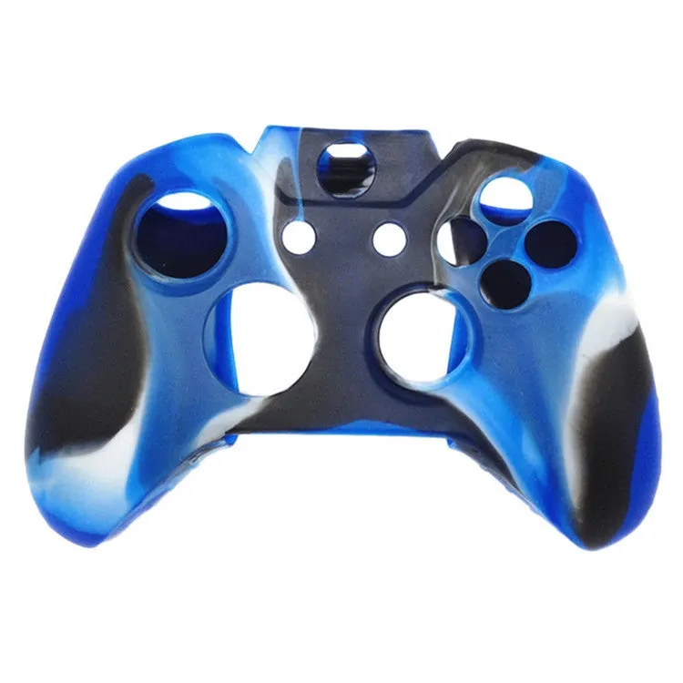 Xbox One controller with a soft, transparent silicone protective case in various colour options.