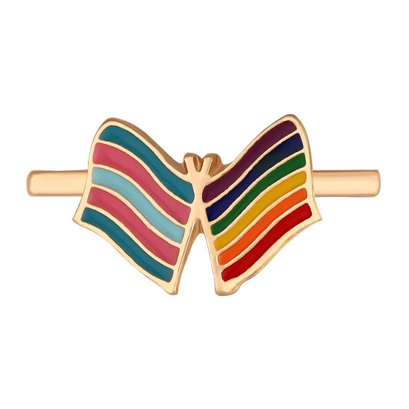 Apple Watch cartoon rainbow love metal wall clock band simple style table buckle close up
