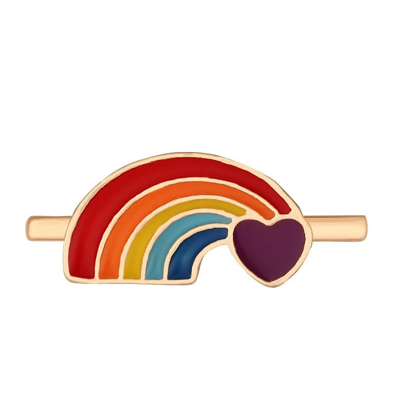 Apple Watch cartoon rainbow love metal wall clock band simple style table buckle close up